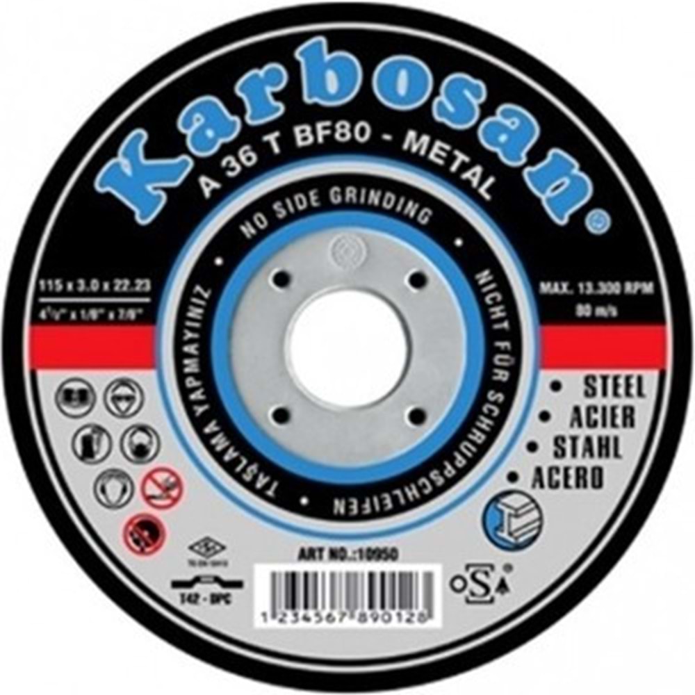 KARBOSAN 115*3,0 METAL KESİCİ