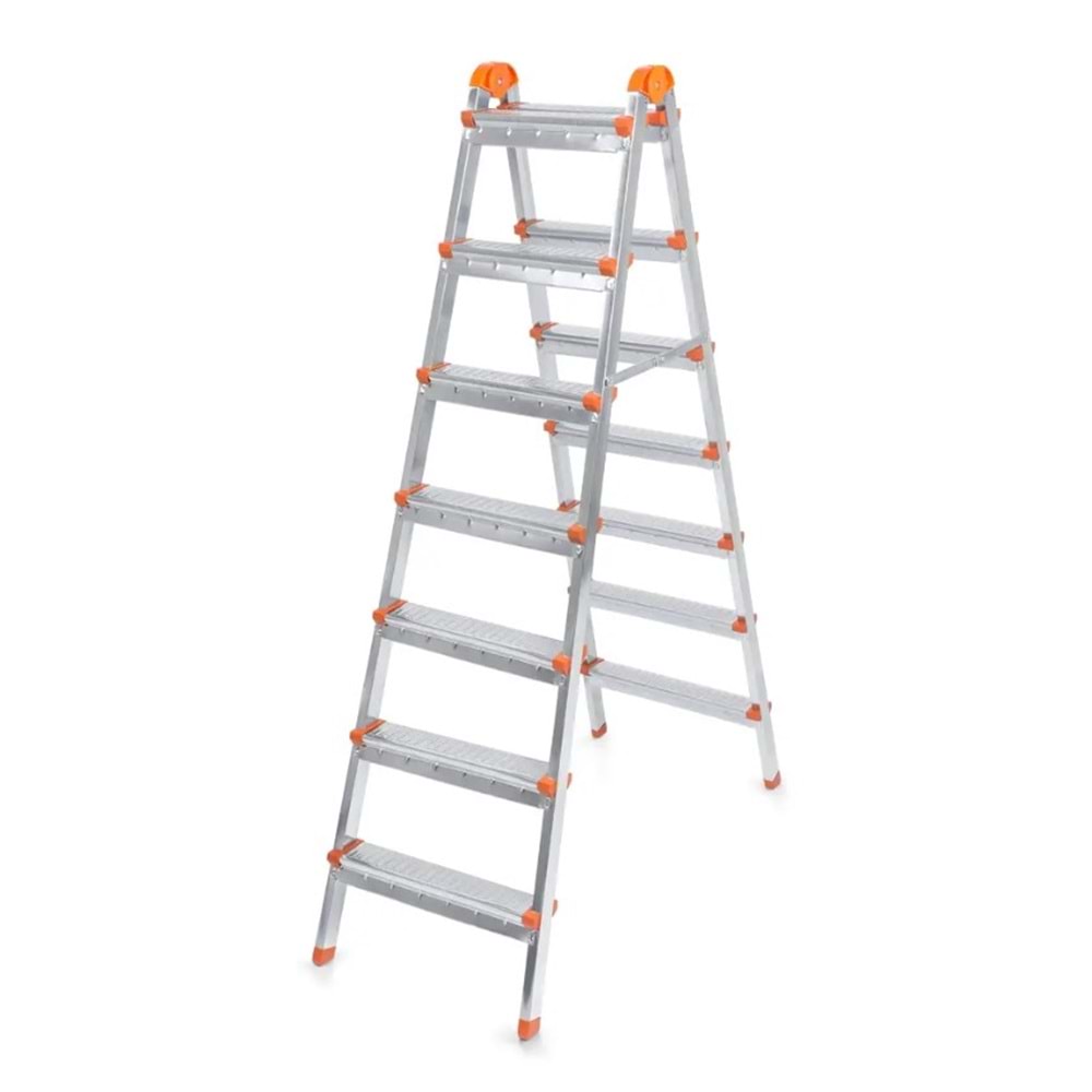 PROFİL ÇİFT ÇIKIŞLI MERDİVEN 7+7 BASAMAK GI 200