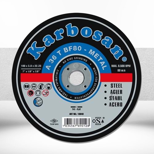 KARBOSAN 180*3,0 METAL KESİCİ